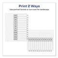 Back to School Sale | Avery 11126 Ready Index 11 in. x 8.5 in. 12-Tab Jan. to Dec. Customizable TOC Dividers - Black and White (1-Set) image number 5