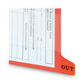 File Folders | Smead 61950 1/3-Cut End Tab Out 8.5 in. x 11 in. Colored Poly Out Guides with Pockets - Red (25/Box) image number 4