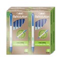 Pens | BIC CSEM48BE ReVolution Clic Stic 1 mm Retractable Ballpoint Pen - Medium, Blue (48/Pack) image number 0