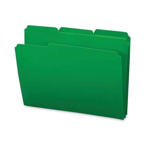 File Folders | Smead 10502 0.75 in. Expansion Top Tab Poly Colored File Folders - Green/Letter Size (24/Box) image number 0