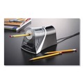 Pencil Sharpeners | Westcott 15510 4.25 in. x 7 in. x 4.75 in. AC-Powered iPoint Evolution Axis Pencil Sharpener - Black/Silver image number 5
