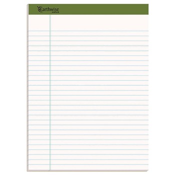  | Ampad 20-172R Earthwise by Ampad 8.5 in. x 11.75 in. Recycled Writing Pad - Narrow, Green/White (1-Dozen)