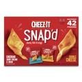 Snacks | Cheez-It 2410011500 Snap'd 0.75 oz. Bag Crackers Variety Pack - Cheddar Sour Cream and Onion/Double Cheese (42/Carton) image number 0