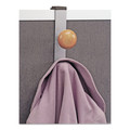 Just Launched | Alba PM2PART BO 1.2 in. x 1.38 in. x 7.9 in. 1.5 lb Capacity Cubicle Garment Peg - Metallic Gray image number 2