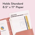 File Folders | U Brands 6600U01-12 11 in. x 8.5 in. 3-Hole Punched U-Eco Poly 2-Pocket Folders - Assorted (12/Pack) image number 2