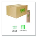 Cutlery | Eco-Products EP-S215 General Purpose Fork/Knife/Napkin/Spoon Wood Cutlery - Natural (500/Carton) image number 4