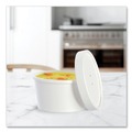 Food Trays, Containers, and Lids | SOLO KHSB8A-2050 8 oz Flexstyle Double Poly Paper Food Combo Packs - White (250/Carton) image number 4