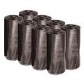Trash Bags | Boardwalk H6639MKKR01 33 Gallon 0.5 mil 33 in. x 39 in. Perforated Roll Low-Density Waste Can Liners - Black (25 Bags/Roll, 8 Rolls/Carton) image number 0