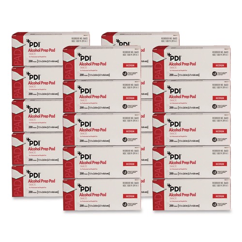 First Aid | Sani Professional B60307 PDI Alcohol Prep Pads, 200/Box, 20 Boxes/Carton image number 0