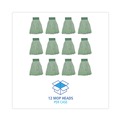Mops | Boardwalk BWKMWTMGCT Microfiber Looped-End Wet Mop Heads - Medium, Green (12/Carton) image number 2
