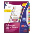 Back to School Sale | Avery 11846 Ready Index 11 in. x 8.5 in. 1-Tab 1 to 31 Customizable TOC Dividers - White/Multicolor Tabs (1-Set) image number 0