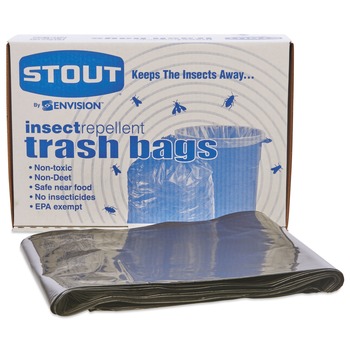  | Stout by Envision P3345K20 33 in. x 45 in. 2 mil. 35 Gallon Insect-Repellent Trash Bags - Black (80/Box)