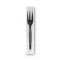 Cutlery | Dixie FM5W540 Grab'N Go Wrapped Forks - Black (540/Carton) image number 4