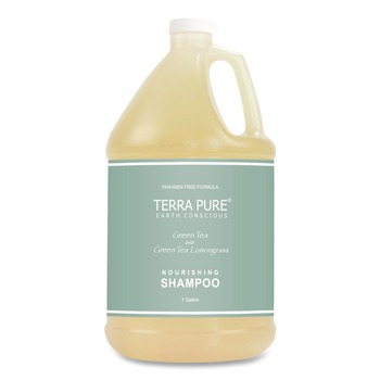 PRODUCTS | Diversified Hospitality Solutions 002287EA Terra Pure 1-Gallon Bottle Shampoo - Green Tea and Lemongrass Scent