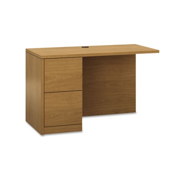 HON H105906L.CC 48 in. x 24 in. x 29.5 in. 10500 Series L Workstation Return with Full-Height Left Pedestal - Harvest