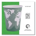  | Eco-Products EP-BHC12-WA 12 oz. World Art Renewable and Compostable Paper Hot Cups - Gray (20 Packs/Carton) image number 8