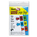 Page Flags | Redi-Tag B76830 Removable Page Flags - Green/Yellow/Red/Blue/Orange (50/Pack) image number 0