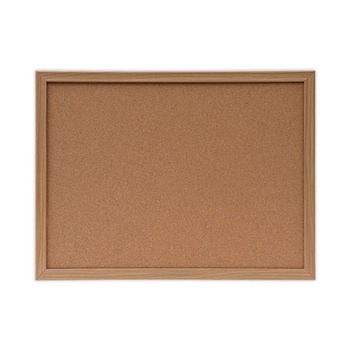 Universal 43602-UNV 24 in. x 18 in. Cork Board with Oak Style Frame - Tan Surface