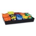 Breakroom Supplies | Mind Reader SNACKORGT-BLK 12 in. x 24 in. x 3.25 in. 5-Compartment Anchor Collection Snack Organizer - Black image number 1