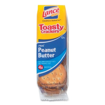  | Dolcetto OFXSN40654 1.25 oz. Packet Toasty Crackers - Peanut Butter (24/Box)