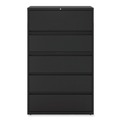 Office Filing Cabinets & Shelves | Alera 25513 42 in. x 18.63 in. x 67.63 in. 5 Legal/Letter/A4/A5 Size Lateral File Drawers - Black image number 2