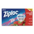 Food Service | Ziploc 316490 5.88 in. x 1.88 in. x 7.88 in. Quart Slider Storage Bags - Clear (9/Carton) image number 1