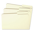File Folders | Smead 10385 0.75 in. Expansion 2/5-Cut Tab Guide Height Systems File Folders - Letter Size/Manila (100/Box) image number 1