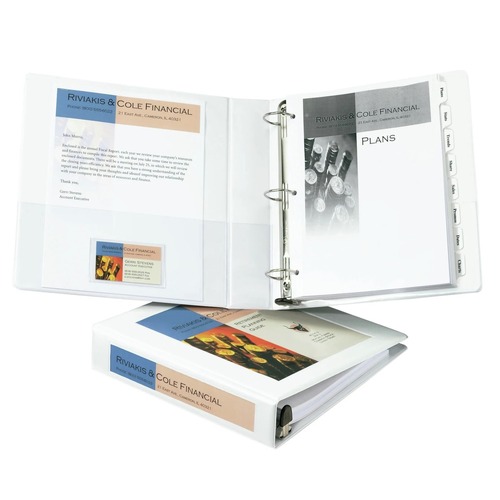 Just Launched | Avery 68060 11 in. x 8.5 in. 1.5 in. Capacity 3 Rings Framed View Heavy-Duty Binders - White image number 0