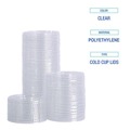 Cups and Lids | Boardwalk BWKPET910STRAW Crystal-Clear Cold Cup Straw-Slot Lids Fits 9 oz. to 10 oz. PET Cups (1000/Carton) image number 4