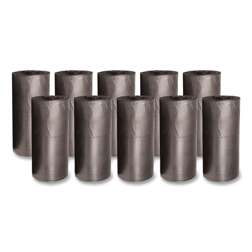 Trash Bags | GEN H7658UK G 60 gal. 1.6 mil Waste Can Liners - Black (10 Bags/Roll, 10 Rolls/Carton) image number 0