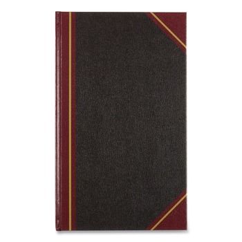 RECORDKEEPING AND FORMS | National 57151 Texthide 14 x 8.5 Sheets 1-Subject Medium/College Rule Record Book - Black/Burgundy Cover