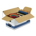 Boxes & Bins | Bankers Box 0070409 12 in. x 24.13 in. x 10.25 in. STOR/FILE Medium-Duty Strength Storage Boxes for Letter Files - White/Blue (20/Carton) image number 1