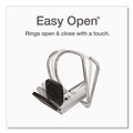 Binders | Cardinal 10351 11 in. x 8.5 in. ClearVue 3-Ring 5 in. Capacity Easy Open Slant-D Ring Binder - Black image number 2