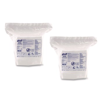 PURELL 9103-02 Surface Multi-Purpose Disinfecting Wipes, 1-Ply, 5 x 7, Fresh Citrus, White, 2/Carton