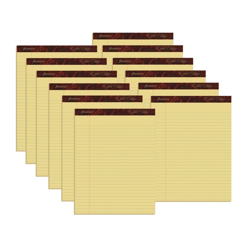 Notebooks & Pads | Ampad 20-020R Gold Fibre 8.5 in. x 11.75 in. Quality Writing Pads - Wide/Legal, Canary-Yellow (1-Dozen) image number 0