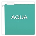 File Folders | Pendaflex 81616 1/5-Cut Tabs Letter Size Colored Hanging Folders - Aqua (25/Box) image number 2