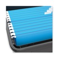 File Folders | Storex 61528U01C 18.5 in. x 14.25 in. x 10.88 in. Plastic Letter/Legal File Tote - Black/Clear image number 4