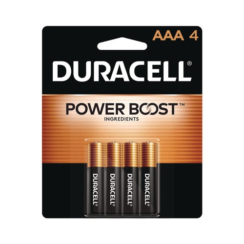 Batteries | Duracell MN2400B4Z Power Boost CopperTop Alkaline AAA Batteries (4/Pack) image number 0