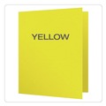 File Folders | Oxford 57709 11 in. x 8.5 in. 0.5 in. Capacity Twin-Pocket Folders with 3 Fasteners - Yellow (25/Box) image number 1