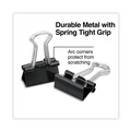 Binding Spines & Combs | Universal UNV10199VP Binder Clips in Zip-Seal Bag - Mini, Black/Silver (144/Pack) image number 2