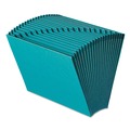 File Folders | Smead 70717 Letter Size 1/21-Cut Tabs 21 Sections Heavy-Duty Indexed Expanding Open Top Color Files - Teal image number 0