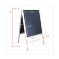 Chalkboards | Flipside 31222 25 in. x 24 in. x 48.5 in. Black Chalkboard Marquee Sign - Black, Natural Wood Frame image number 1