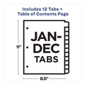 Just Launched | Office Essentials 11679 Table 'n Tabs 11 in. x 8.5 in. 12-Tab Jan. to Dec. Dividers - Assorted (1-Set) image number 1