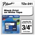 Tapes | Brother P-Touch TZE241 0.7 in. x 26.2 ft. TZE Standard Adhesive Laminated Labeling Tape - Black on White image number 1