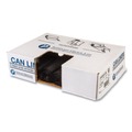 Trash Bags | Inteplast Group S404812K 45 gal. 12 microns 40 in. x 48 in. High-Density Interleaved Commercial Can Liners - Black (25 Bags/Roll, 10 Rolls/Carton) image number 3