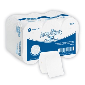  | Georgia Pacific Professional 19379 2-Ply Angel Soft PS Compact Coreless Premium Bathroom Tissue - White (18/Carton)