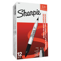 Permanent Markers | Sharpie 32001 Twin-Tip Permanent Marker - Extra-Fine/Fine Bullet Tips/Black (1-Dozen) image number 1