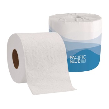 TOILET PAPER | Georgia Pacific Professional 18280/01 Pacific Blue Select 2-Ply Bathroom Tissue - White (550 Sheets/Roll, 80 Rolls/Carton)