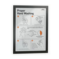 Office Presentation Supplies | Durable 476801 8.5 in. x 11 in. DURAFRAME Sign Holder - Black Frame (2/Pack) image number 2
