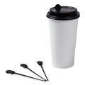 Cutlery | AmerCareRoyal STIRSTIX-BK 4.75 in. Beverage Plugs - Black (2000/Carton) image number 3